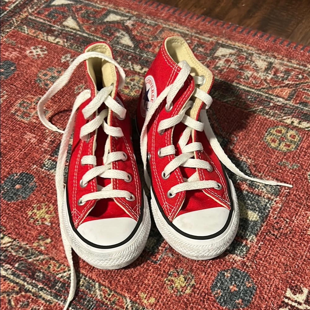 Red High-Top Sneakers